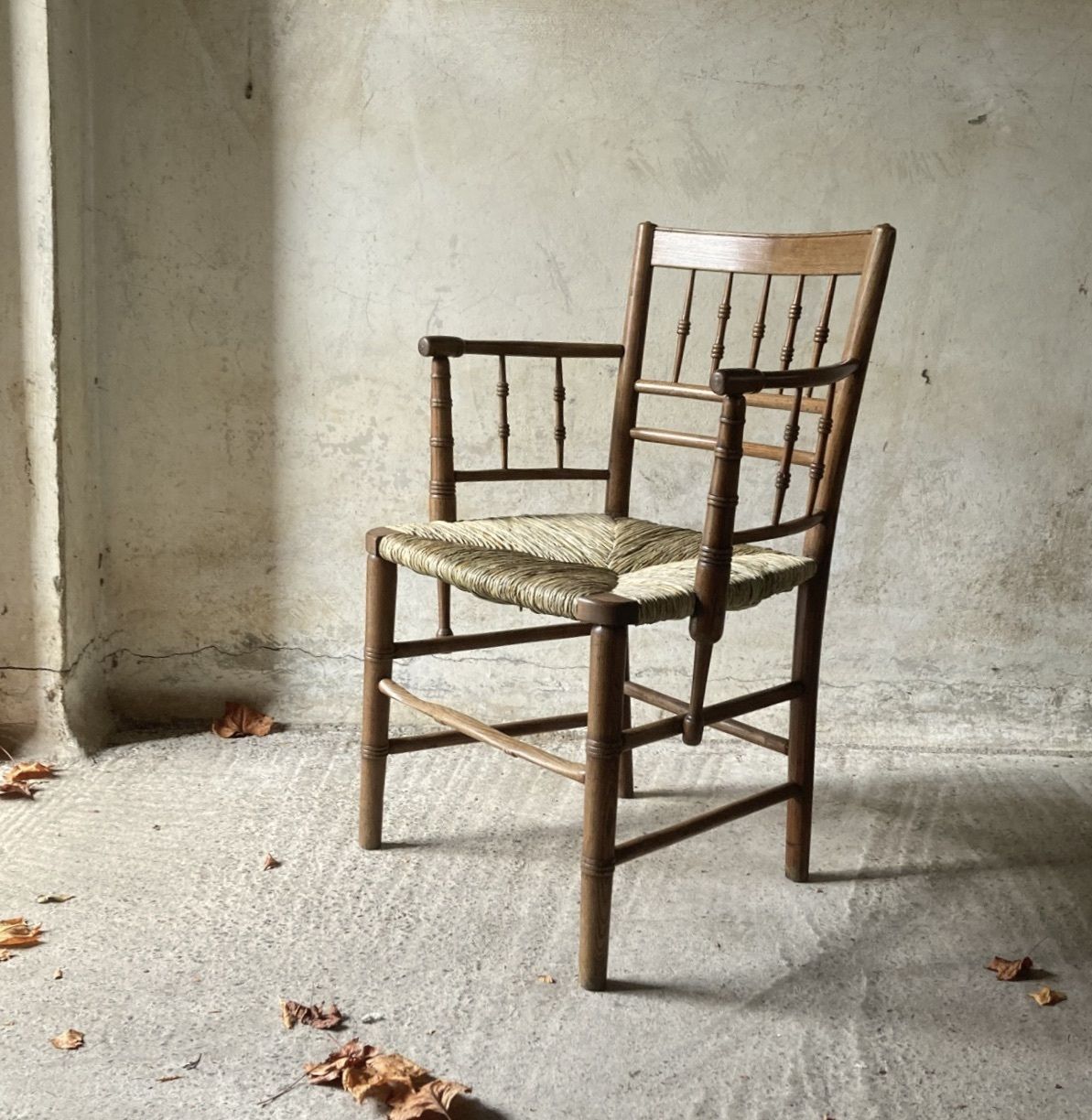 Sussex Style Ash Armchair, 1800s