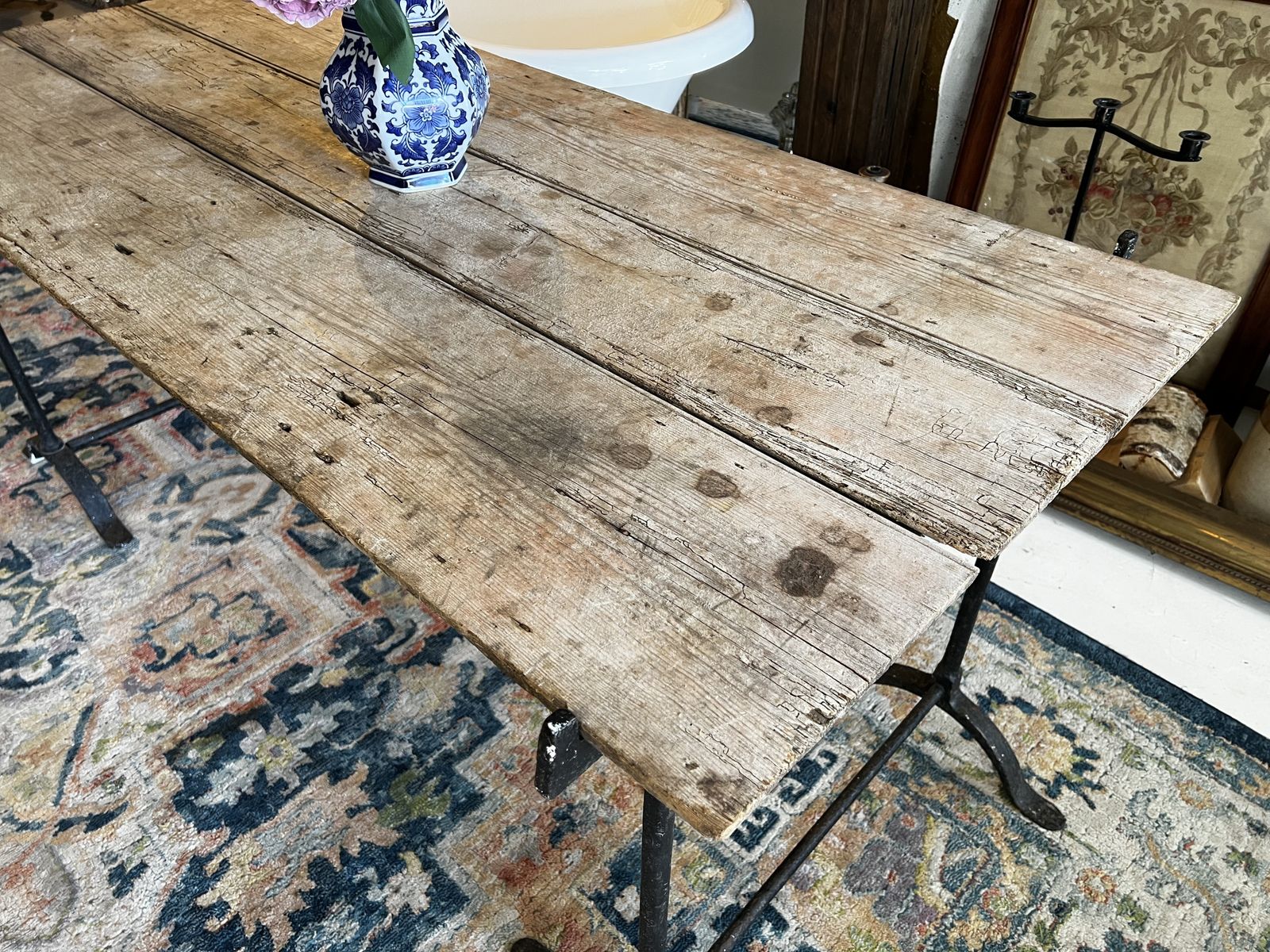 Stunning Unique Antique Trestle Table photo 300.0
