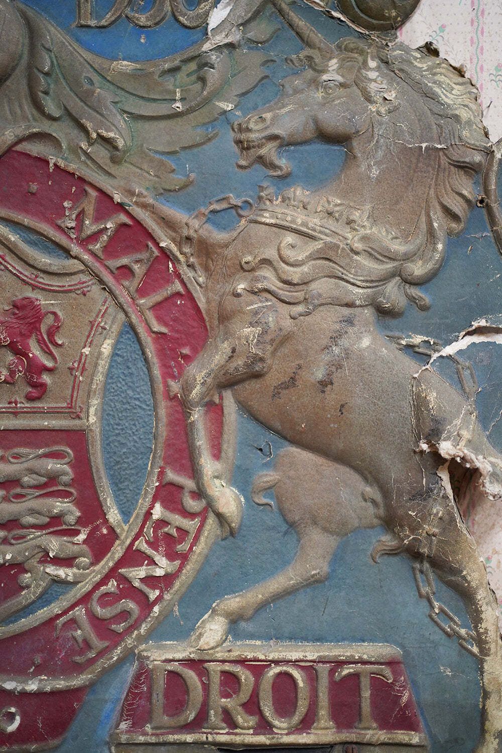 A George VI Polychrome Painted Card Coronation Coat Of Arms C.1936 photo buy