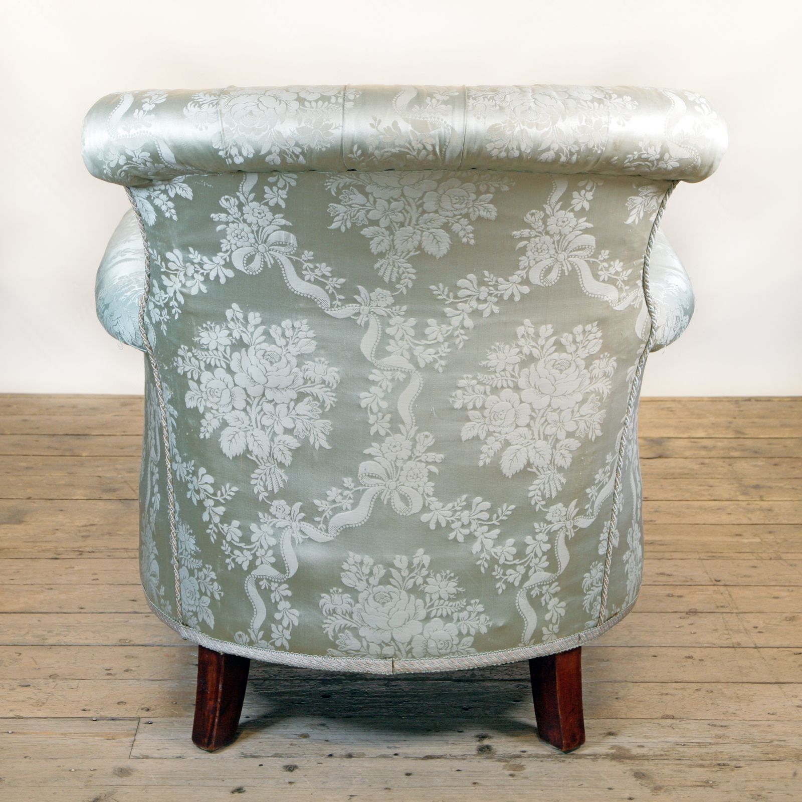 A 19th Century Armchair In Howard And Sons Woodstock Style Upholstered In A French Damask Fabric photo 1250.0