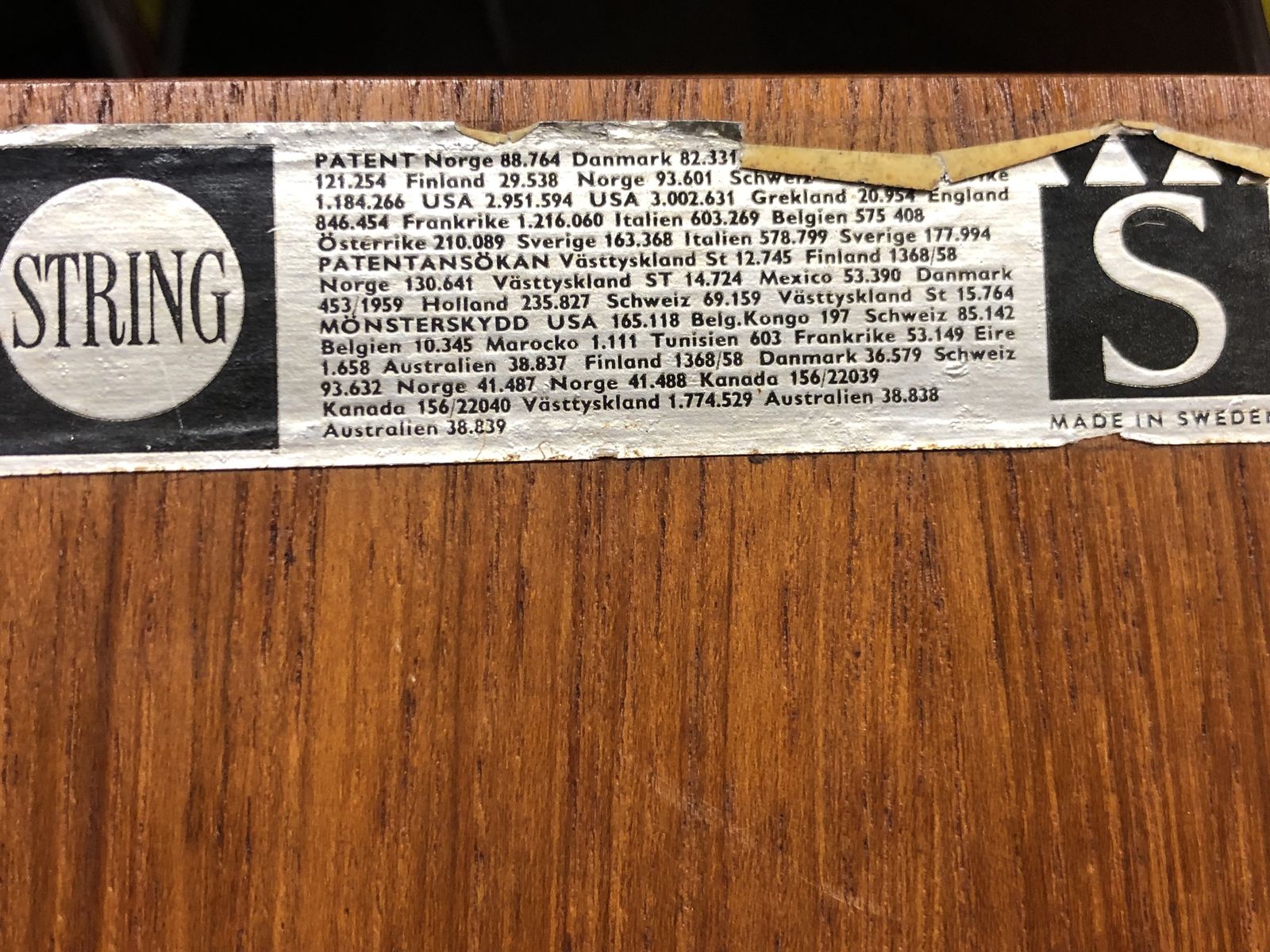 995.0 Vintage Nils Strinning, String Ladder Rack Shelving photo