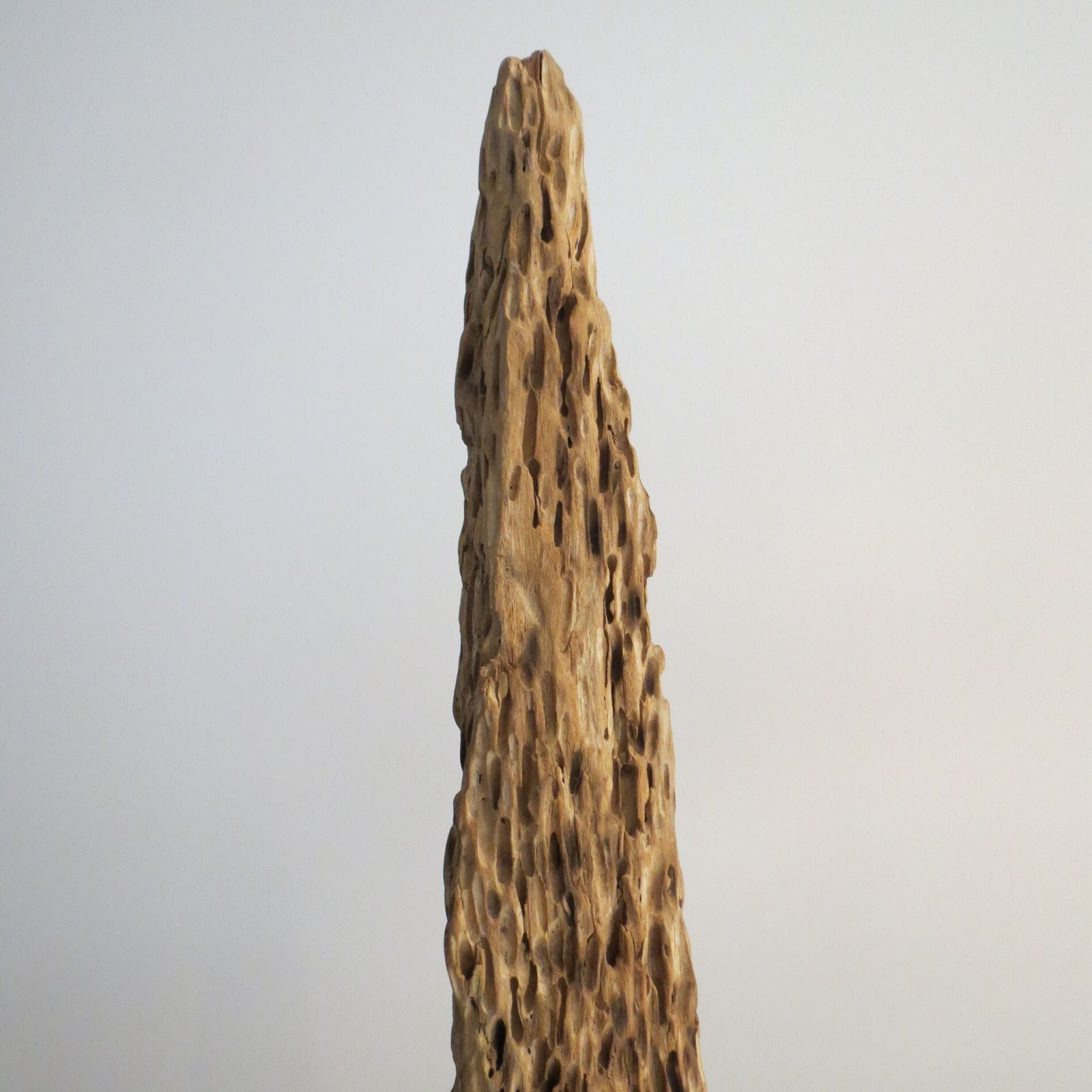 photo for sale Tall Vintage Wooden Large Sculpture 1970s Mid Century