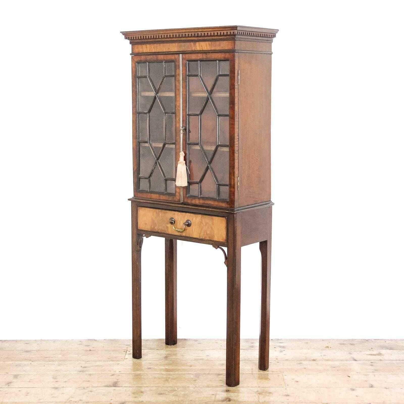 Small Antique Glazed Display Cabinet | Antiques | Antique Cabinet | Antique Storage | Display Cabinet (M 6472) photo for sale