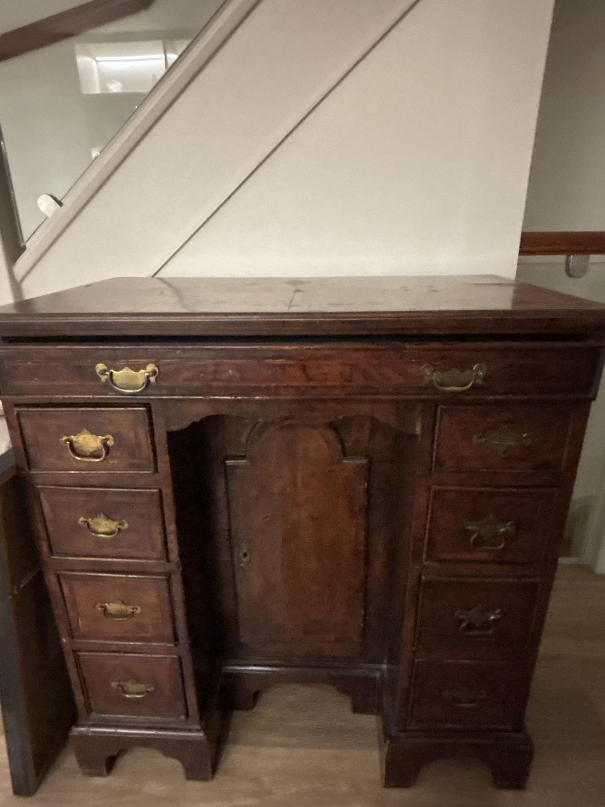 Knee Whole Dark Mahogany Desk photo 200.0