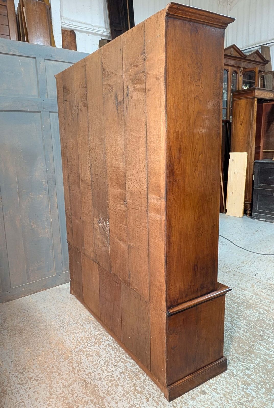 Generously Proportioned Oak Bookcase With Adjustable Shelves photo for sale