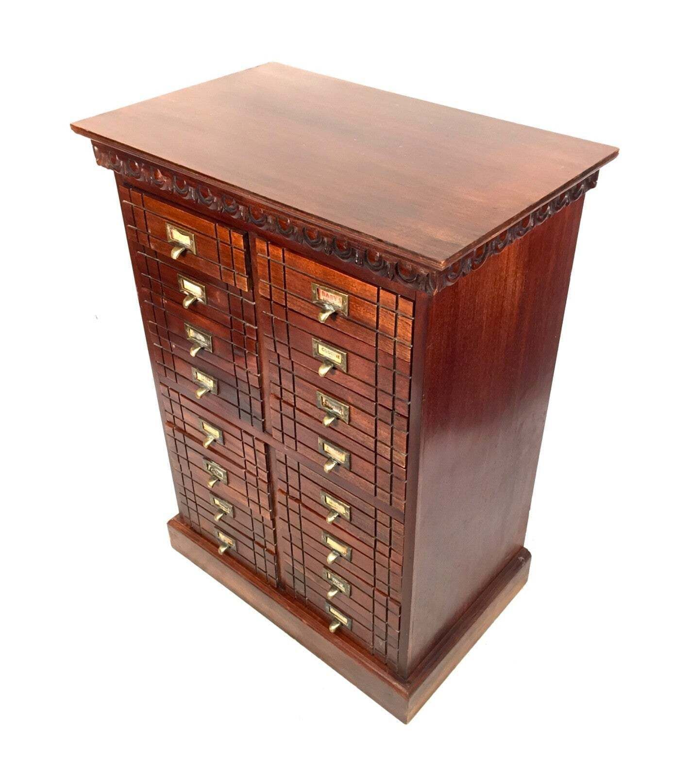 Antique Large Wooden Apothecary Drawer Unit / Storage Filing Cabinet Chest C1900 photo furniture