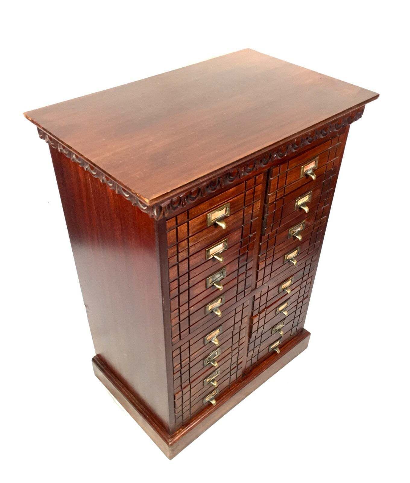 Antique Large Wooden Apothecary Drawer Unit / Storage Filing Cabinet Chest C1900 photo Furniture