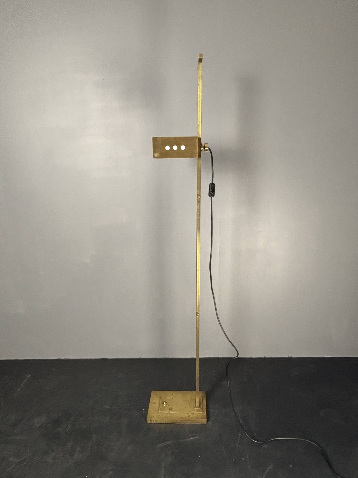 Brass Bauhaus Art Deco Adjustable Floor Lamp In The Style Of Marcel Breuer photo buy