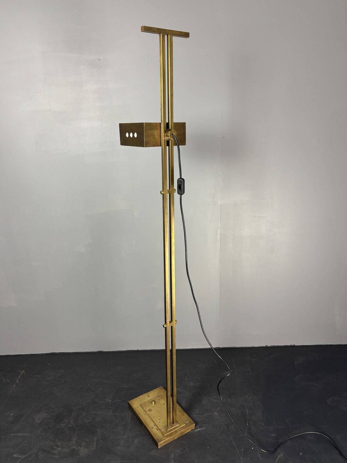 photo furniture Brass Bauhaus Art Deco Adjustable Floor Lamp In The Style Of Marcel Breuer