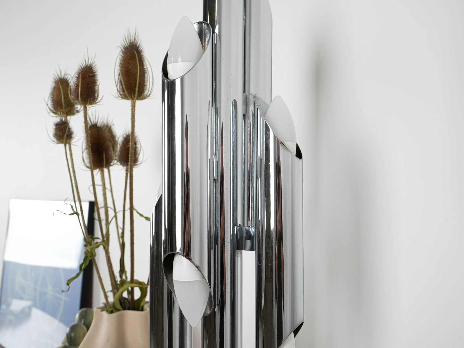 photo for sale Metal Floor Lamp, Space Age, Manufactured In Italy