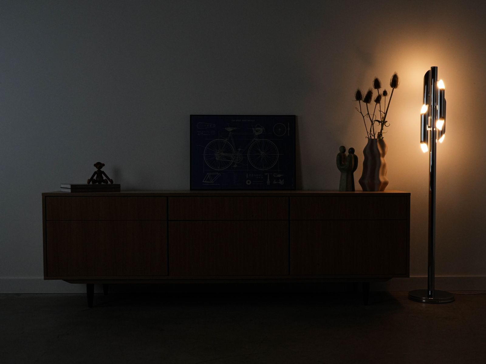 photo buy Metal Floor Lamp, Space Age, Manufactured In Italy