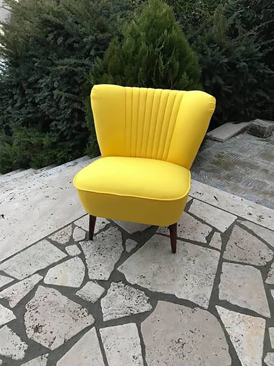 Mid Century Modern Lounge Chair In Velvet, 1950s photo furniture