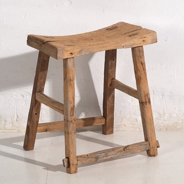 Antique Wabi Sabi Style Stool (C.1900) #3