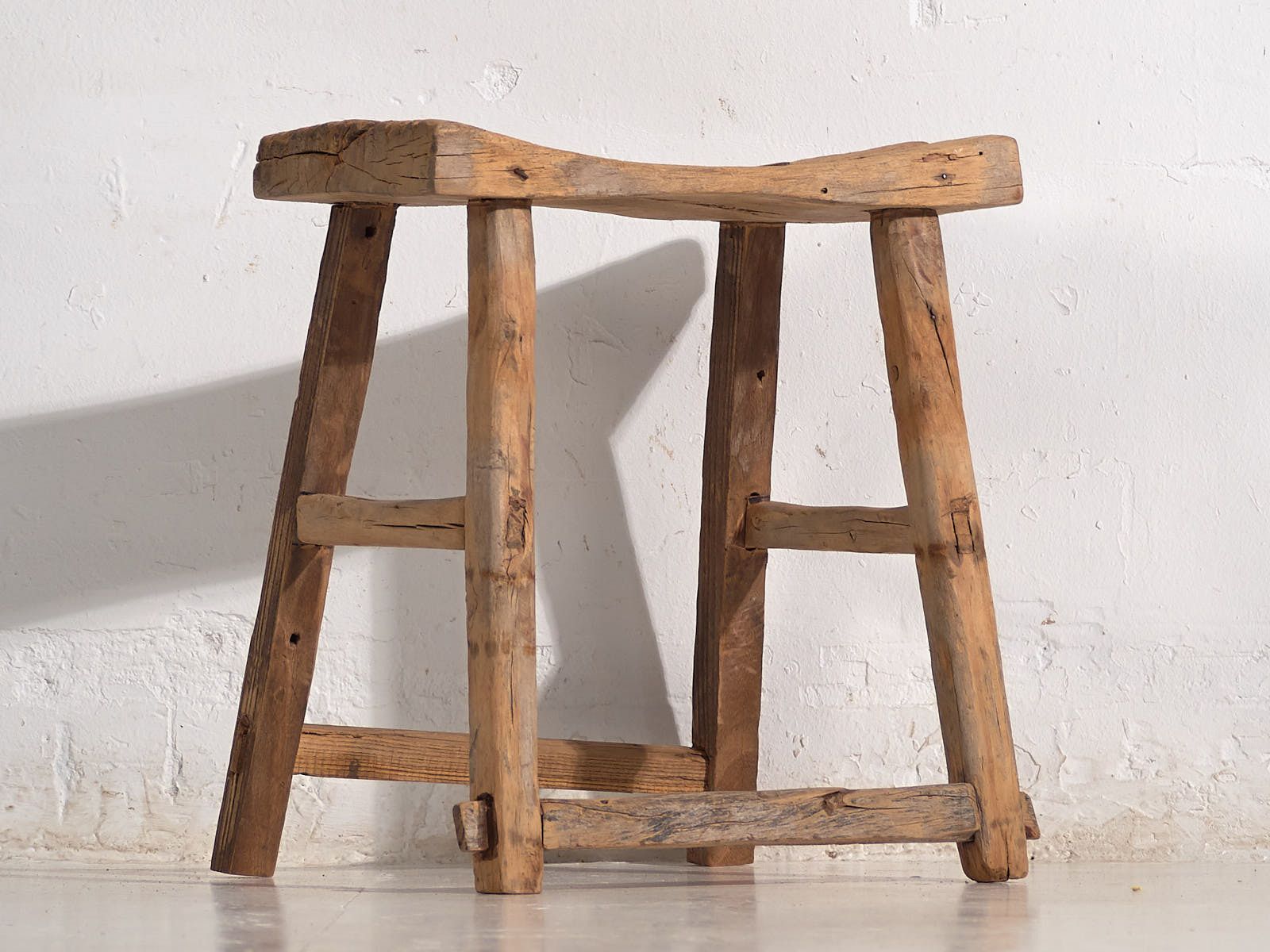 Antique Wabi Sabi Style Stool (C.1900) #3 photo furniture