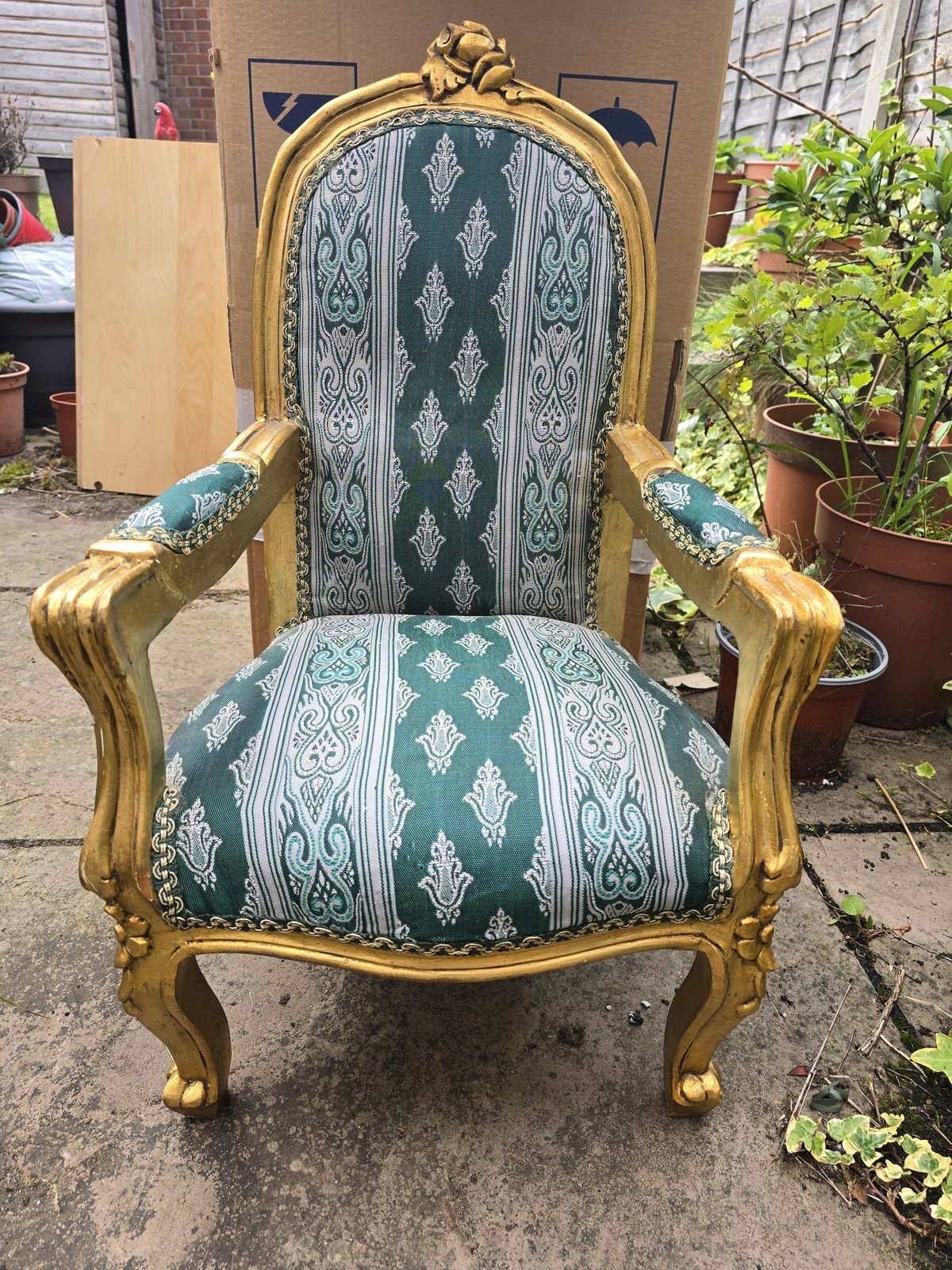 Set Of 3 Child Size Reproduction Louis XIV Style Chairs