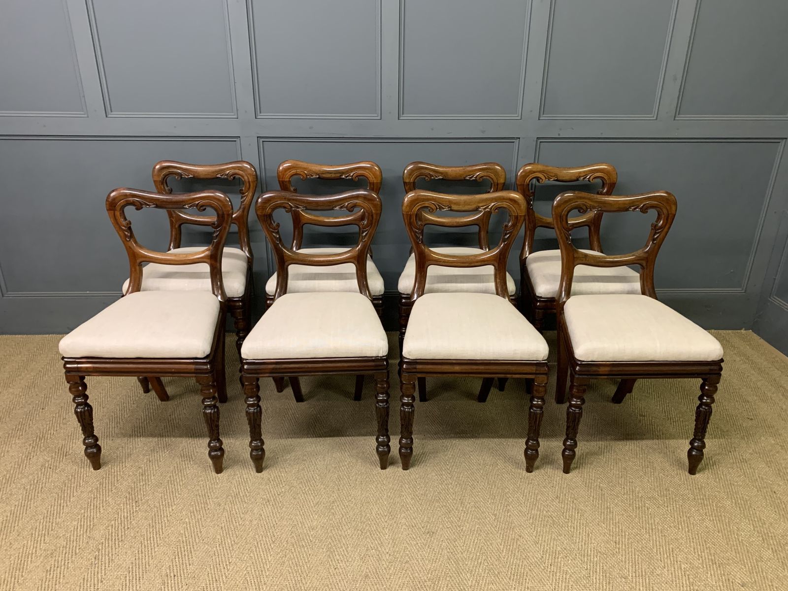 Set Of 8 Early Victorian Rosewood Chairs photo Furniture