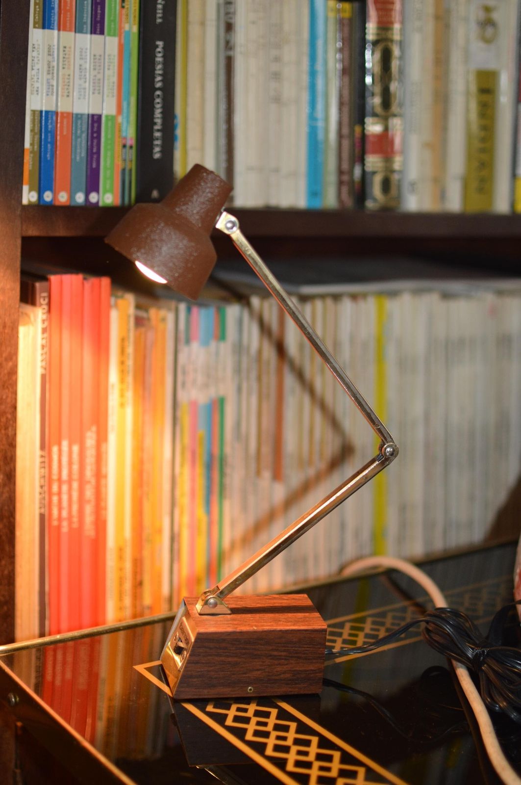 Vintage USA Industrial Desk Table Lamp  Bauhaus. With Ue Adapter