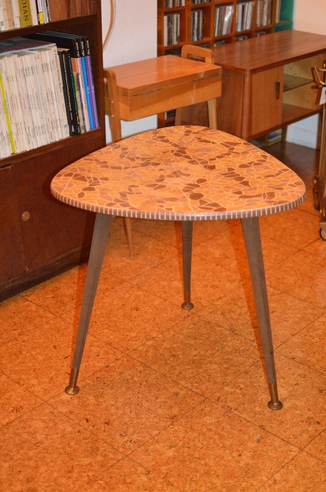 Vintage 50s Mid Century Nordic Modernist Rockabilly Desk Tripod Desk photo furniture