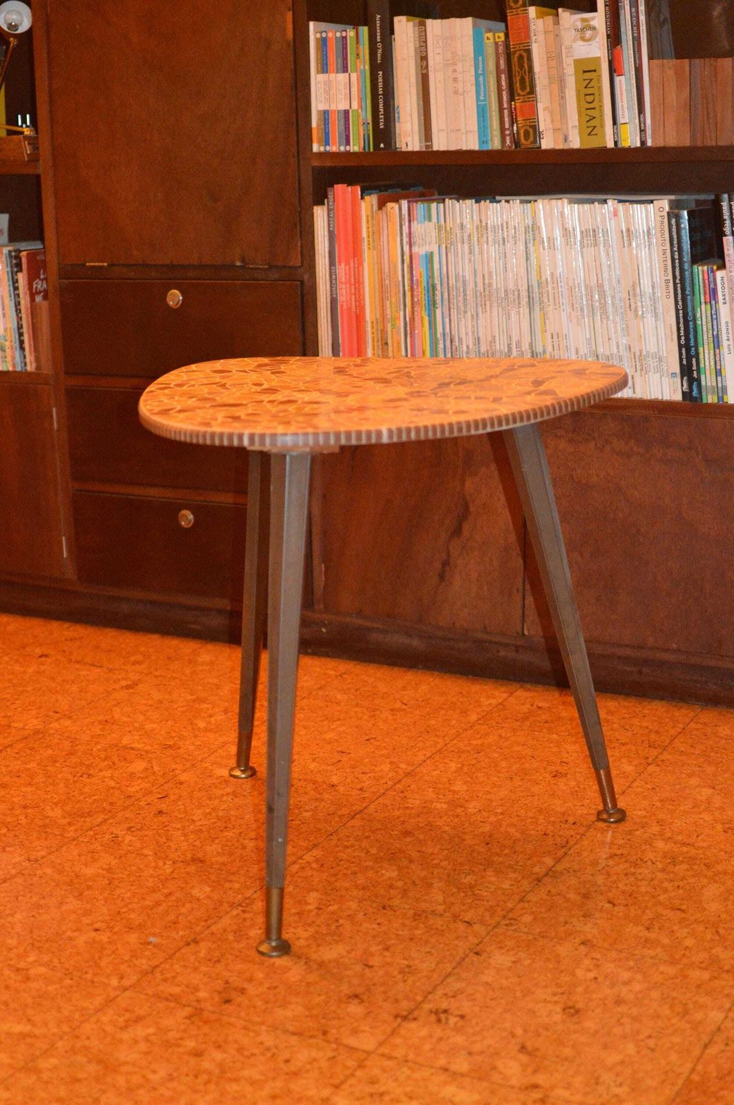 Furniture Vintage 50s Mid Century Nordic Modernist Rockabilly Desk Tripod Desk photo