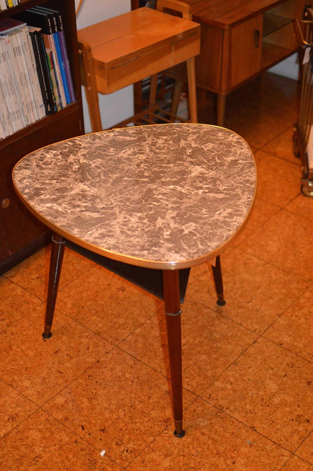 Vintage 50s Mid Century Nordic Modernist Rockabilly Desk Tripod Desk photo furniture