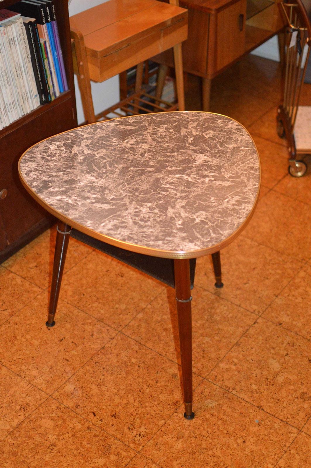 Vintage 50s Mid Century Nordic Modernist Rockabilly Desk Tripod Desk photo buy