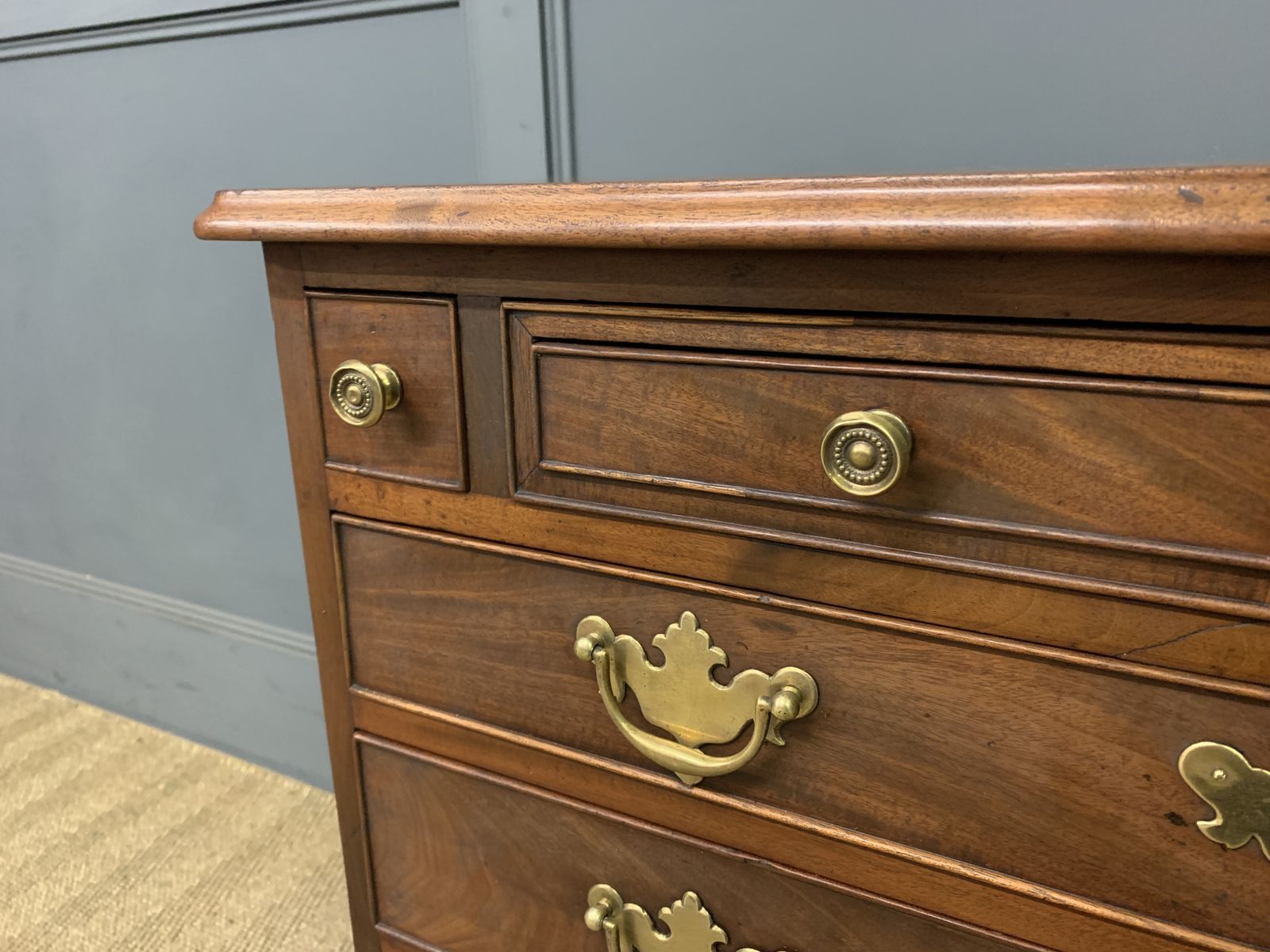 Rare Georgian Mahogany Bachelors Chest With Writing Drawer photo furniture