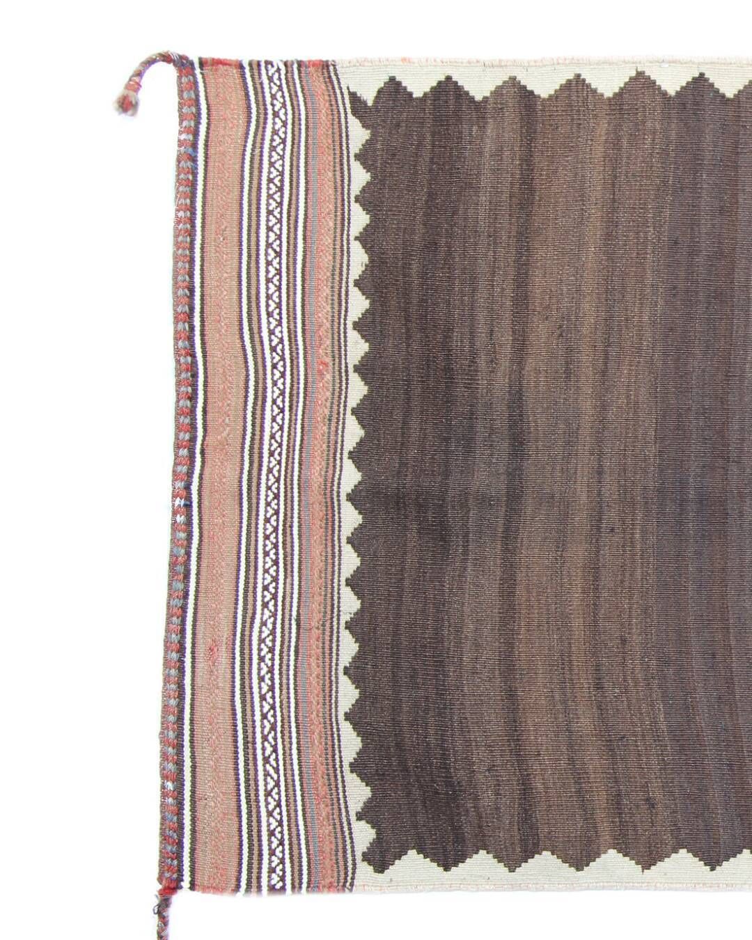 Tribal Kilim Rug, Earthy Brown Tones, Flat Woven Wool, 157 X 89 Cm photo buy