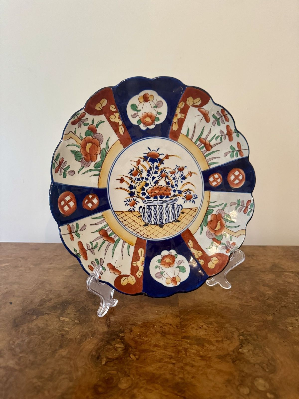 Lovely Quality Antique Japanese Imari Scalloped Shaped Edge Plate photo Home Decor