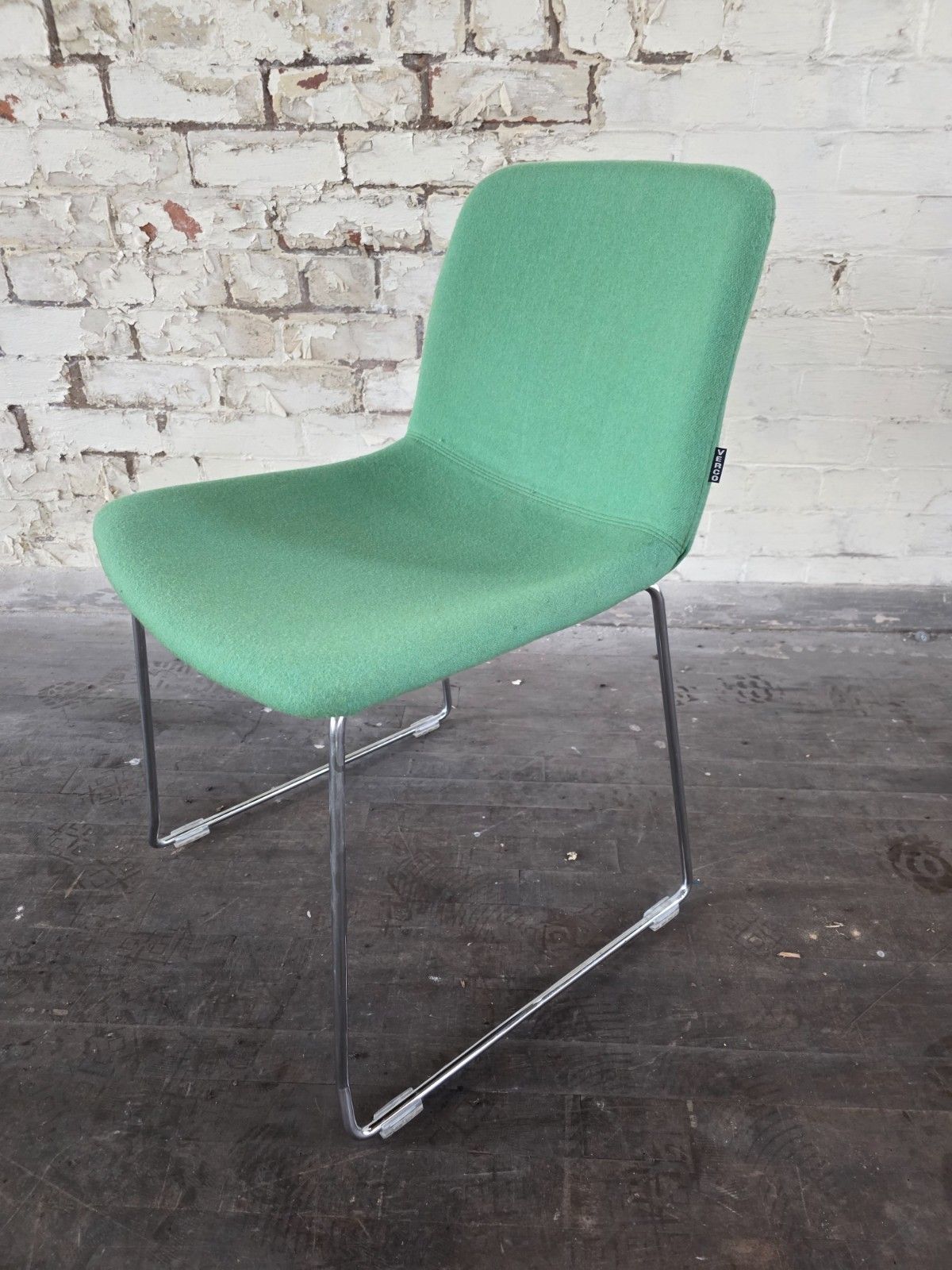 Verco Metal Base Office Chair In Green