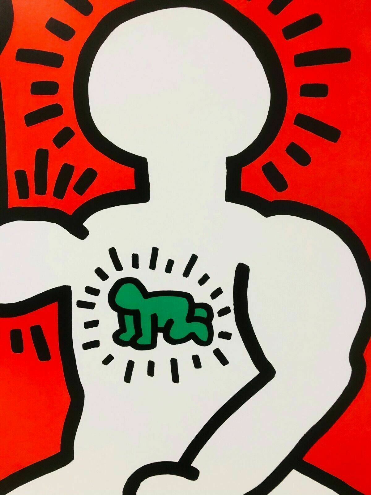 Keith Haring (After)   Lucio Amelio Napoli     Exhibition Poster Printed In Offset Lithography photo for sale