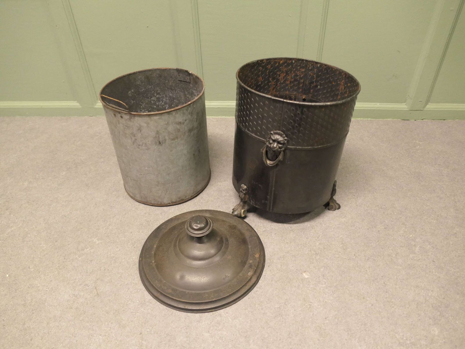 Art Deco Gothic Coal Bucket A Superb Design With A Copper Oxidised Patina, The Coal Buc photo Home Fixtures