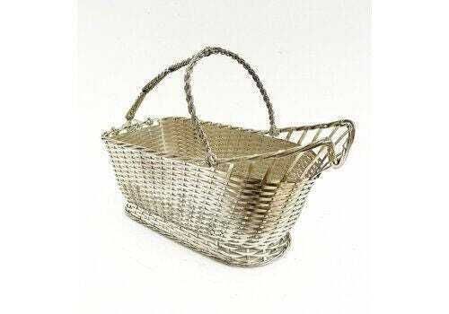 Wijnfleshouder, Vintage Mand, Wijndrager, 20e Eeuws Decoratief Object, Art Deco, Vintage Frans, Baraccessoires