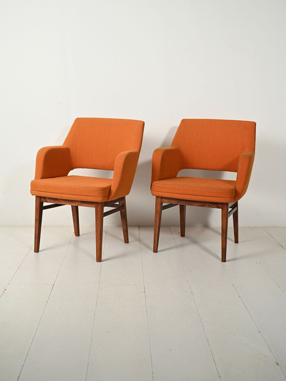 Pair Of Orange Oslosund Armchairs By Kinnarps From The 1950s photo 1290.0