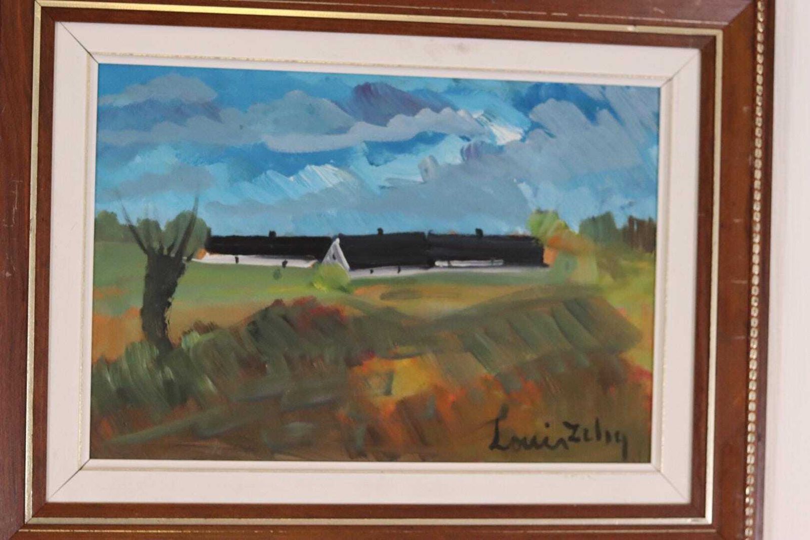 Original Mid Century Swedish Oil On Panel – “Afton Skåne” By Louis Zelig – Signed & Framed – 53 × 43 Cm (20.9" × 16.9") photo buy