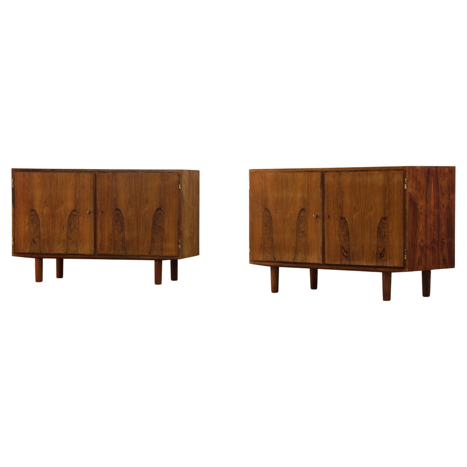 Pair Of Vintage Danish Rosewood Sideboards By Poul Hundevad   Hundevad &Co 1960s