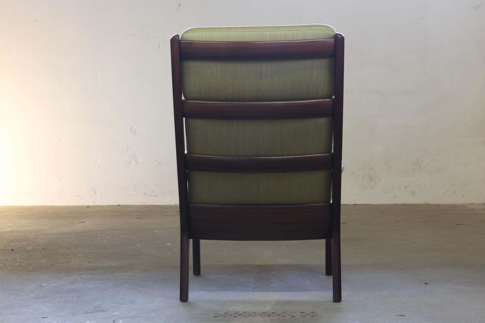 Vintage Mahogany Senator High Back Lounge Chair By Ole Wanscher For Cado, 1960s photo buy