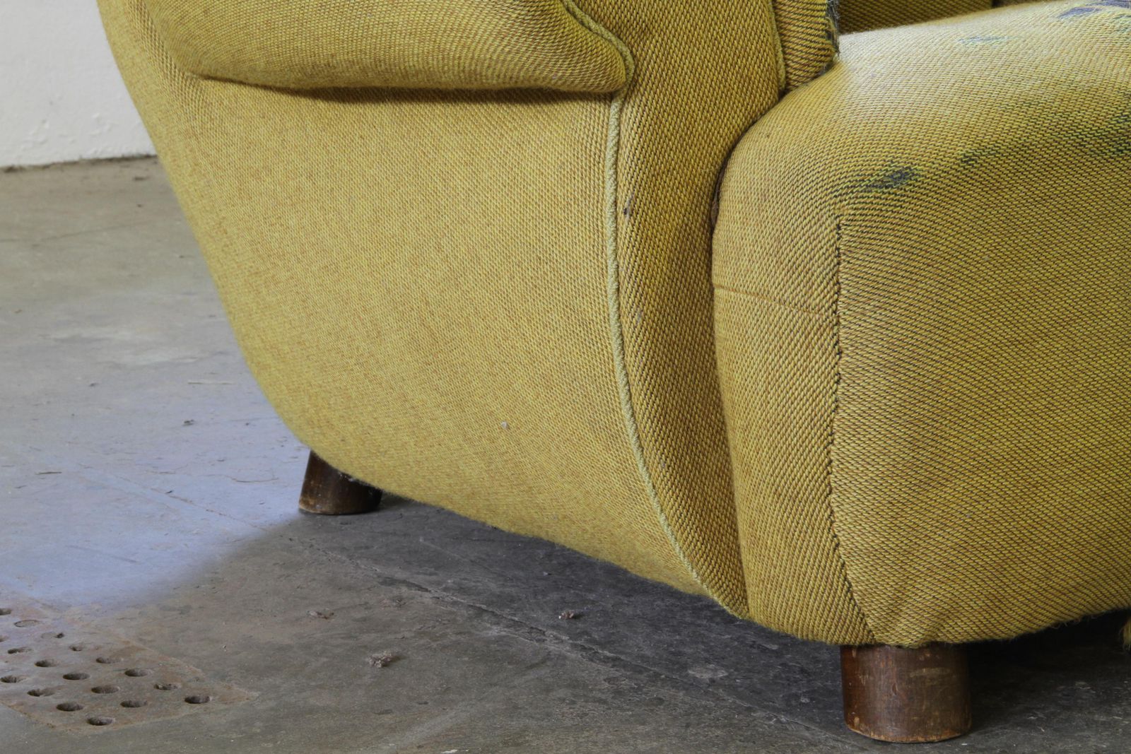 Vintage Iconic Large Upholstered Lounge / Easy Chair From Denmark 1930’s photo vinterior