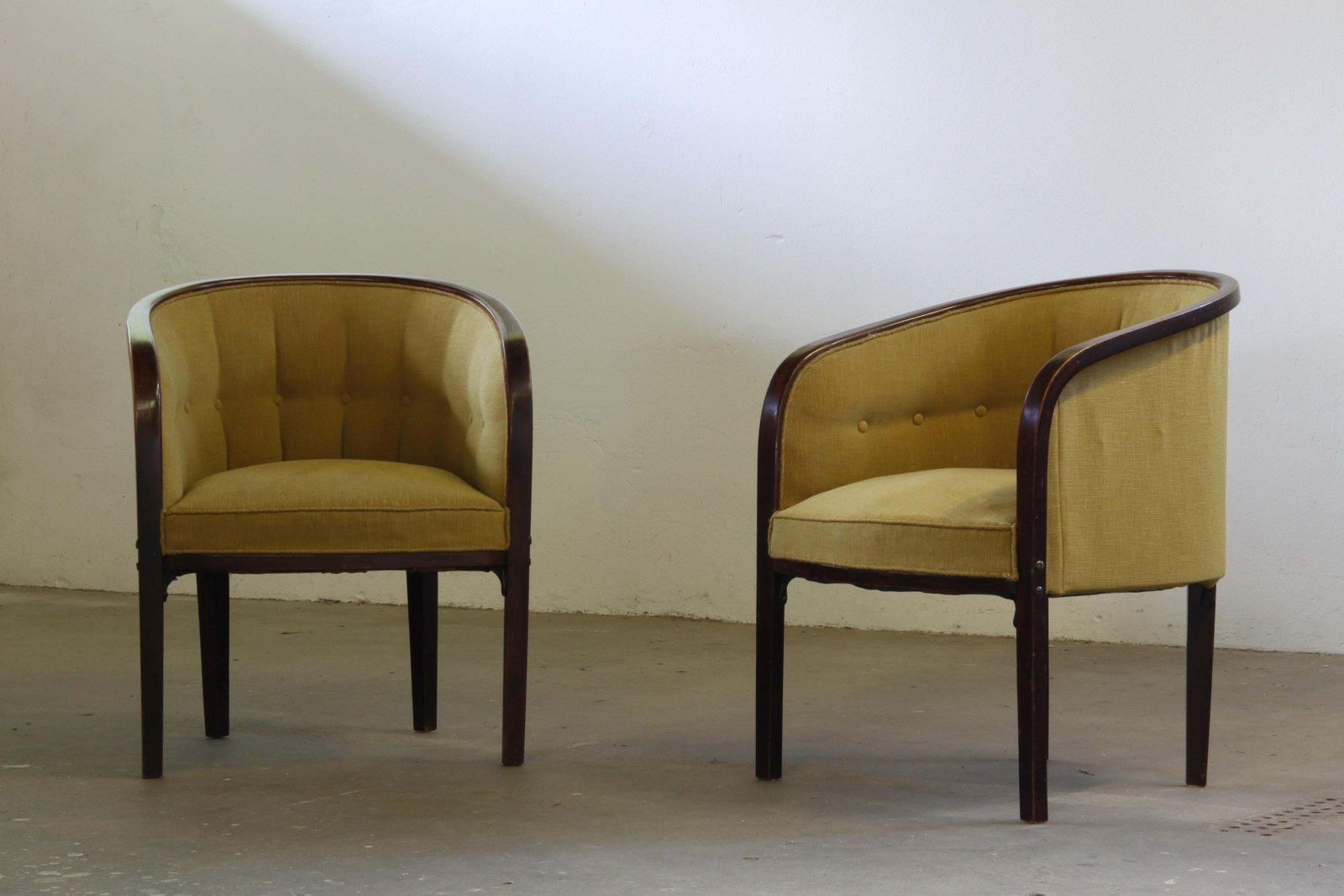 Vintage 1910s Josef Hoffmann Easy Lounge Chairs, Style Of Gatsby photo furniture