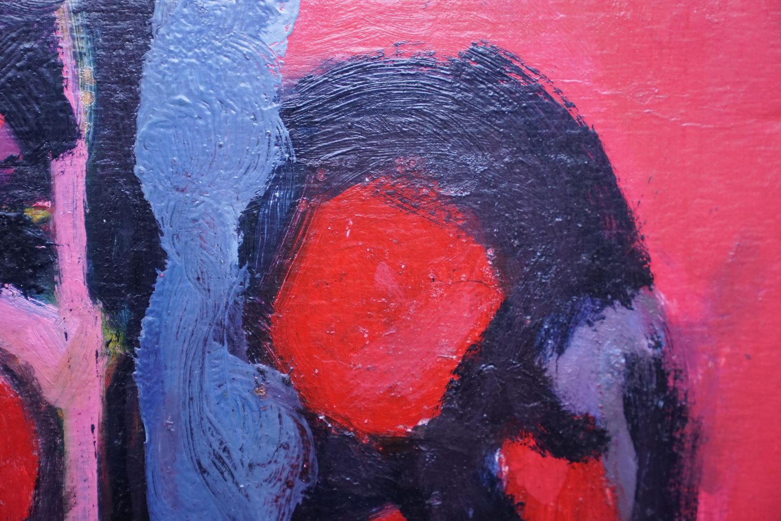 photo furniture Bernard Kayred Abstract, London 1955   British Abstract Expressionist Art Oil Painting1955
