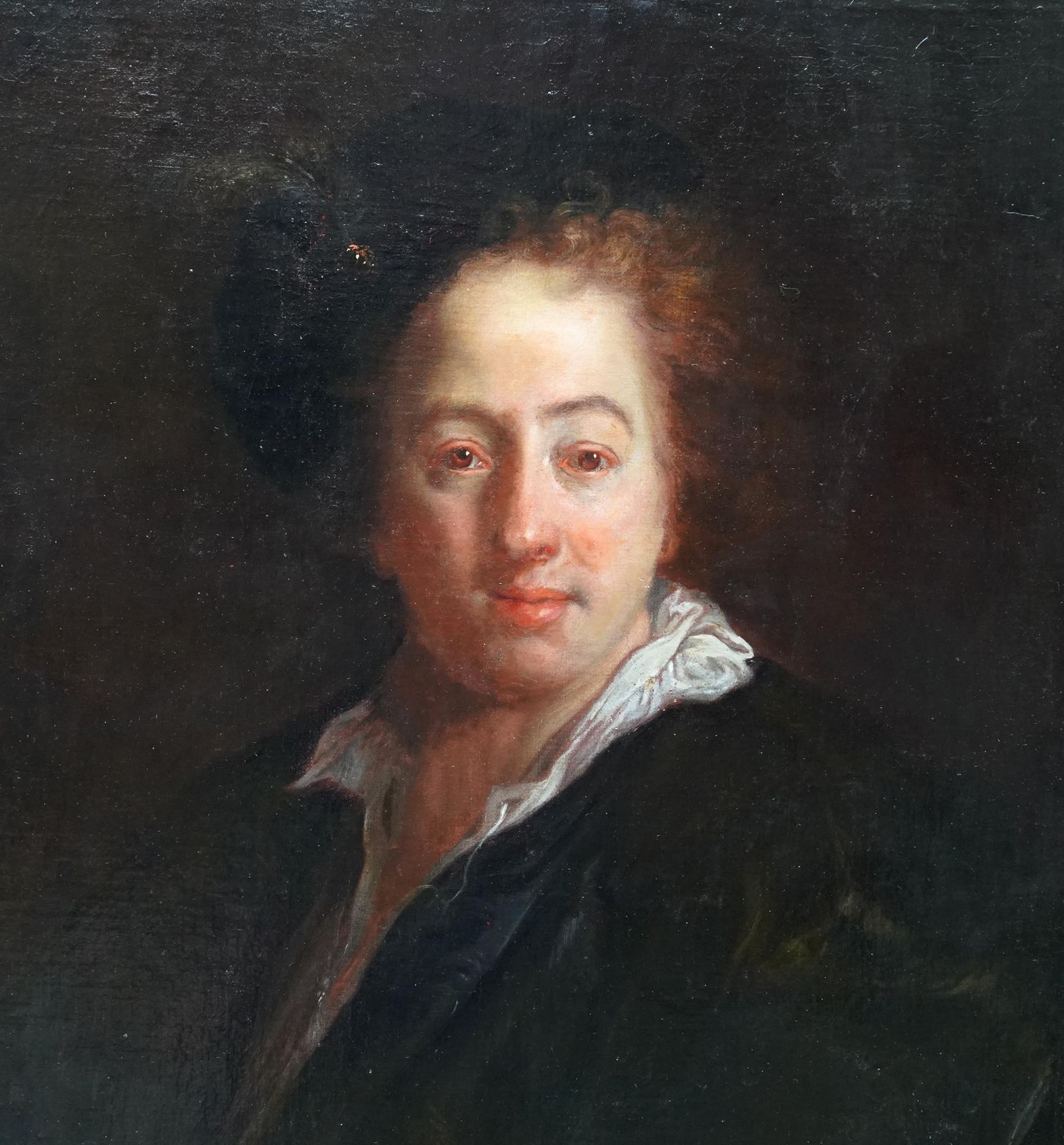 Self Portrait Of Artist   French 18th Century Art Old Master Oil Paintingcirca 1720 photo for sale