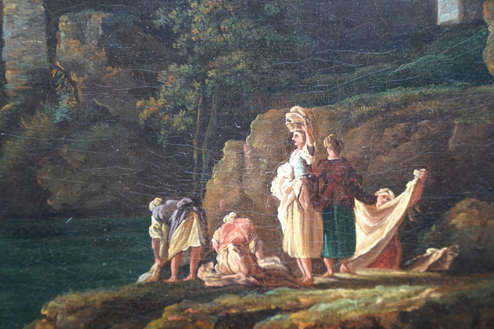 Figures In A River Landscape   British Old Master Figurative Art Oil Paintingcirca 1750 photo 5609.0