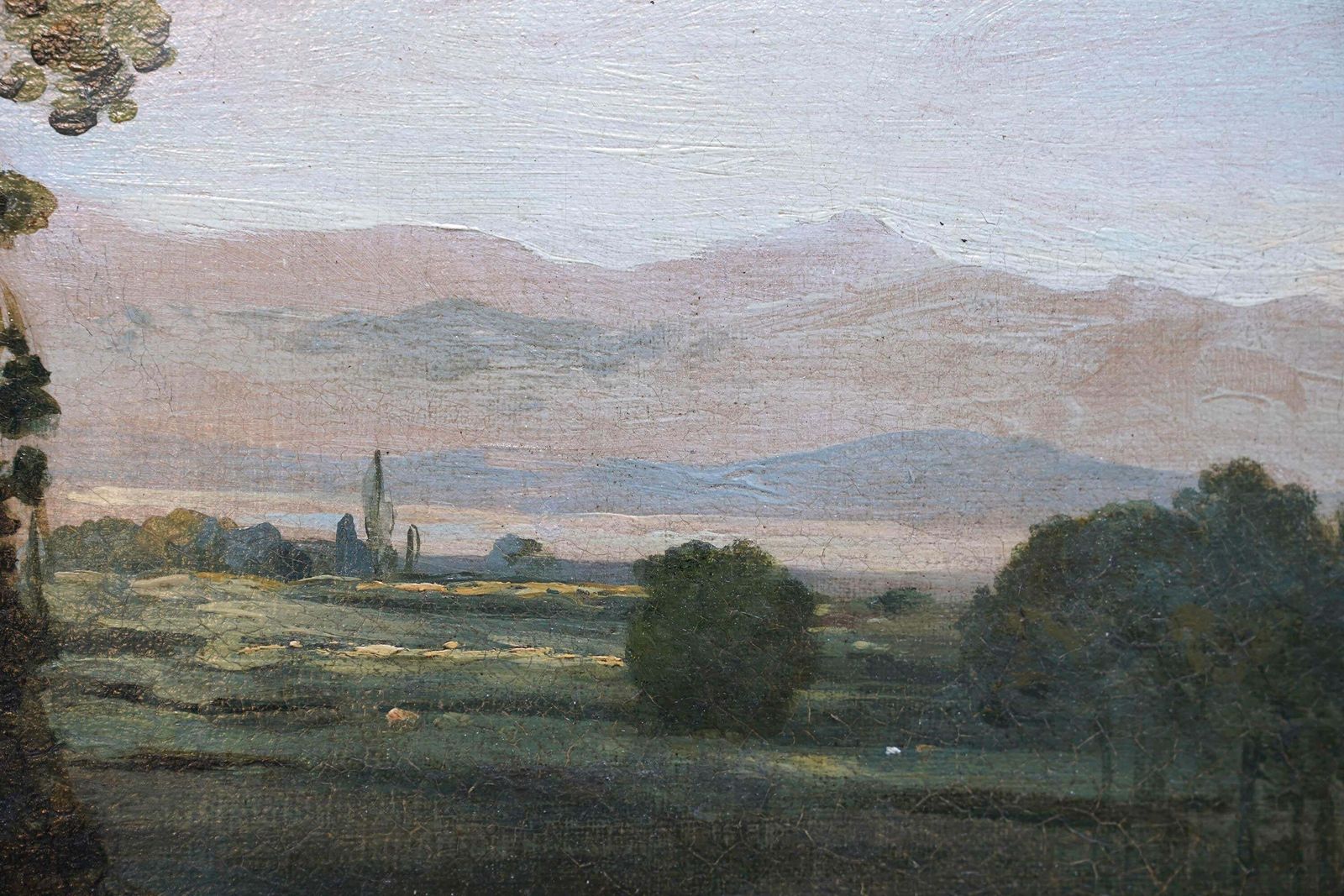 Art Lovers In Landscape   British 18th Century Old Master Pastoral Art Oil Paintingcirca 1750 photo