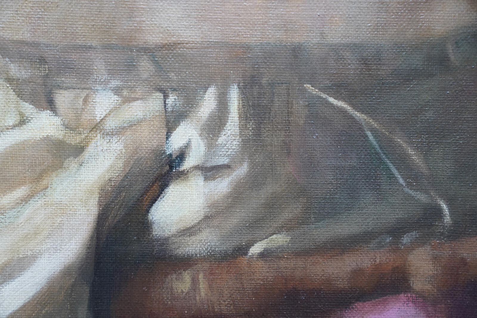 Portrait Of A Lady In Pink   Victorian Impressionist Art Female Oil Paintingcirca 1890 photo Art