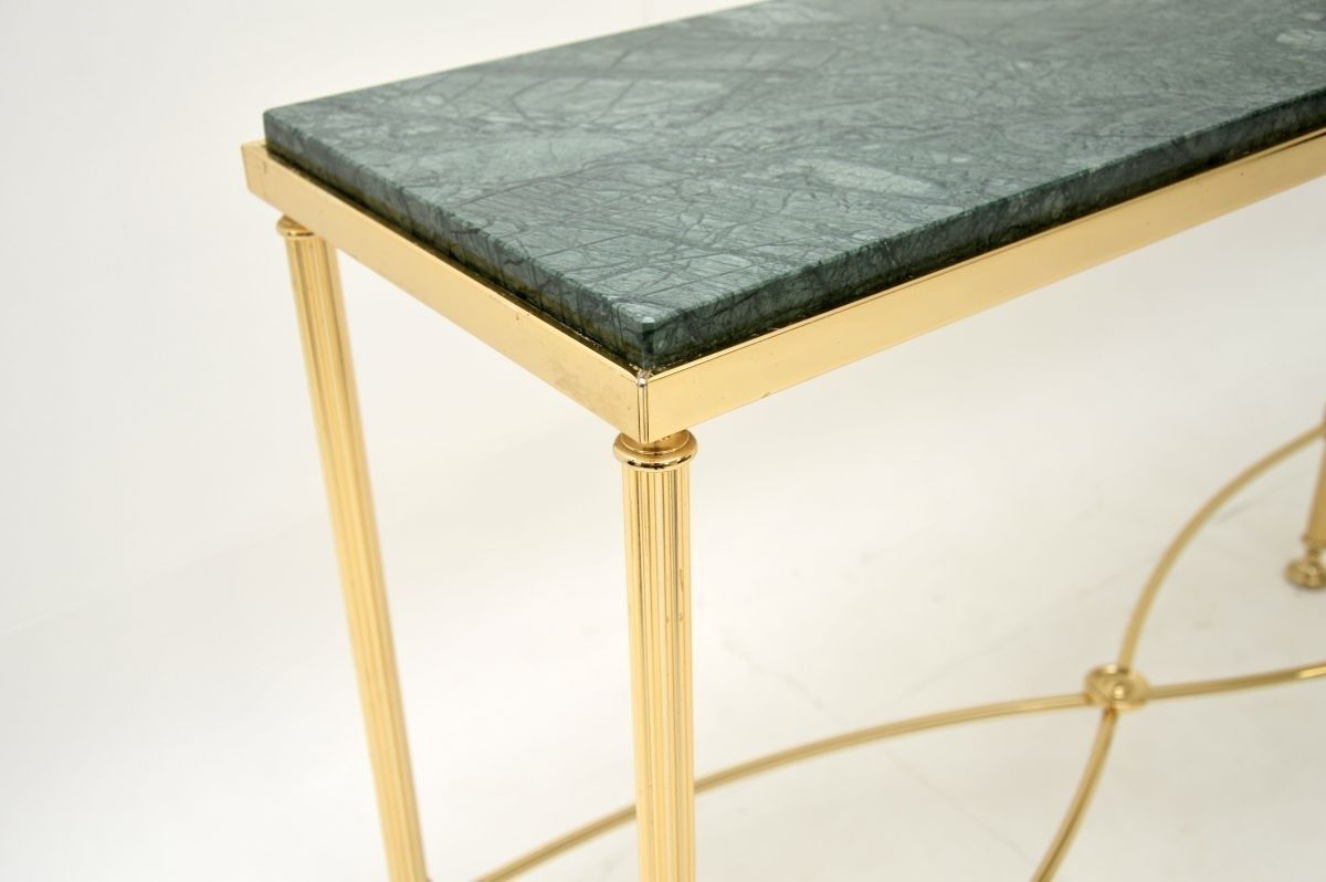 Vintage French Brass And Marble Console Table photo 1034.0