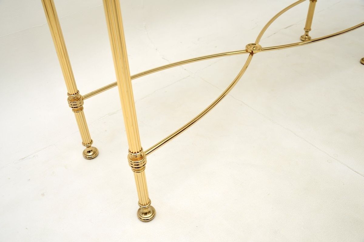 Vintage French Brass And Marble Console Table photo vinterior