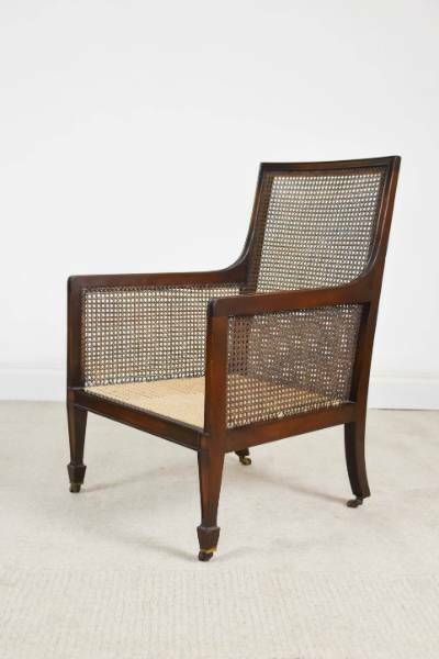 Late Victorian Bergere Library Chair photo Furniture