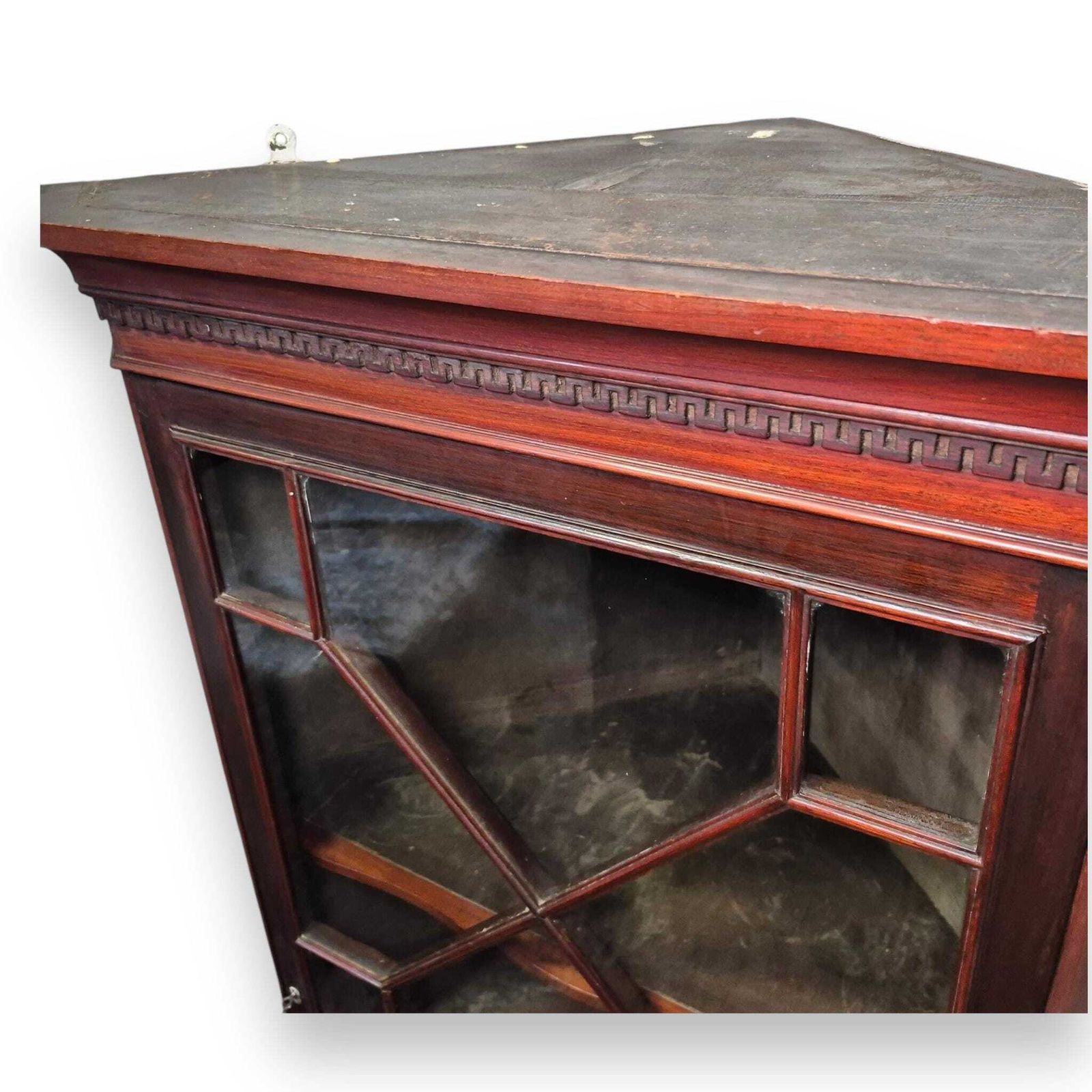 Antique George III Mahogany Corner Cabinet: Glazed Georgian Display photo 430.0