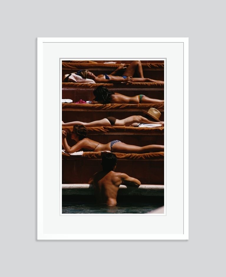 Slim Aarons 'Eye Of The Beholder' Framed White photo furniture
