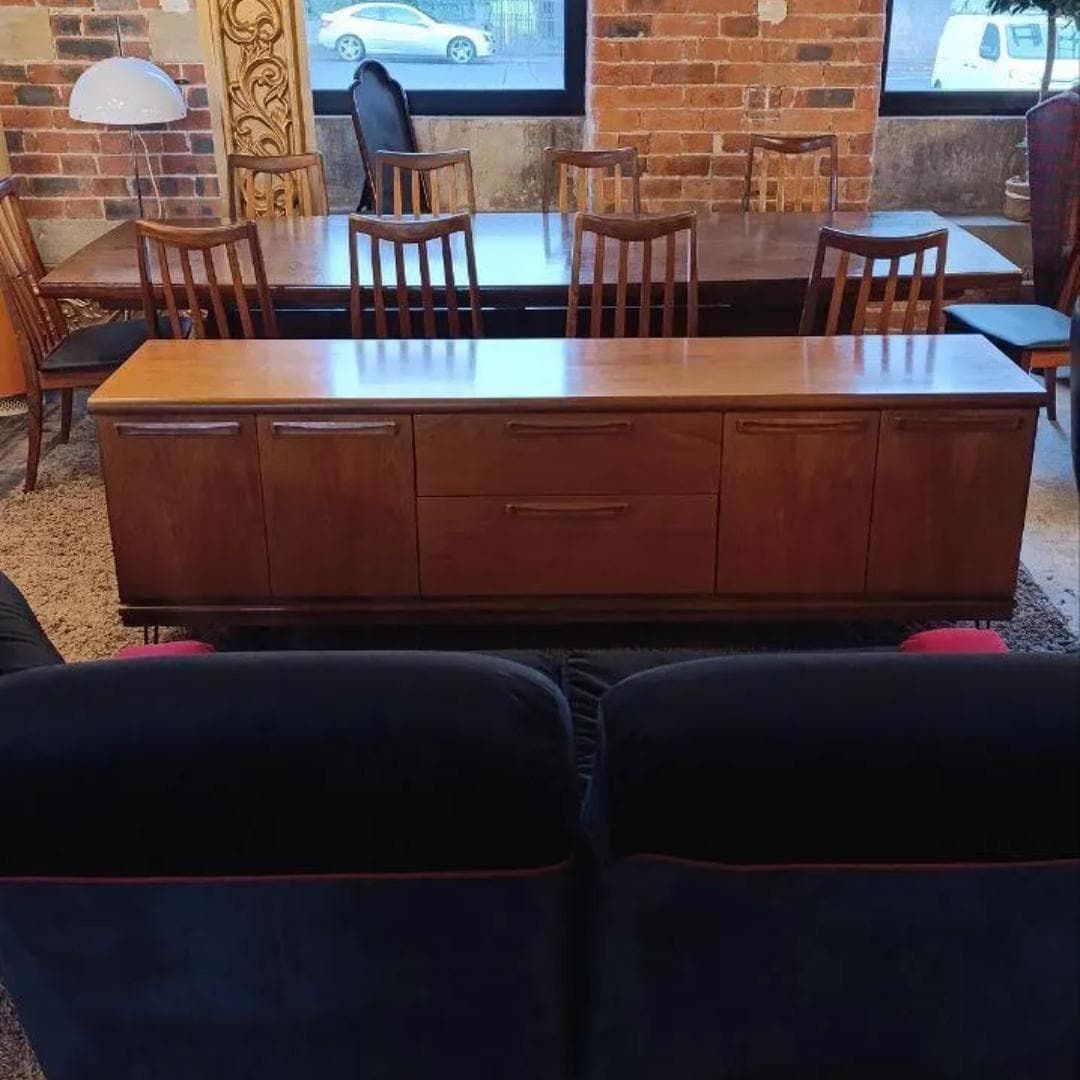 Meredew Mid Century Teak Sideboard — 1970s British Modernist Storage