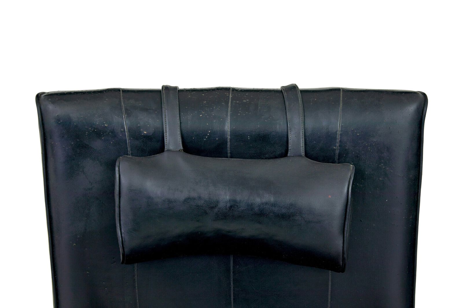 Mid 20th Century Scandinavian Teak Reclining Leather Armchair photo vintage